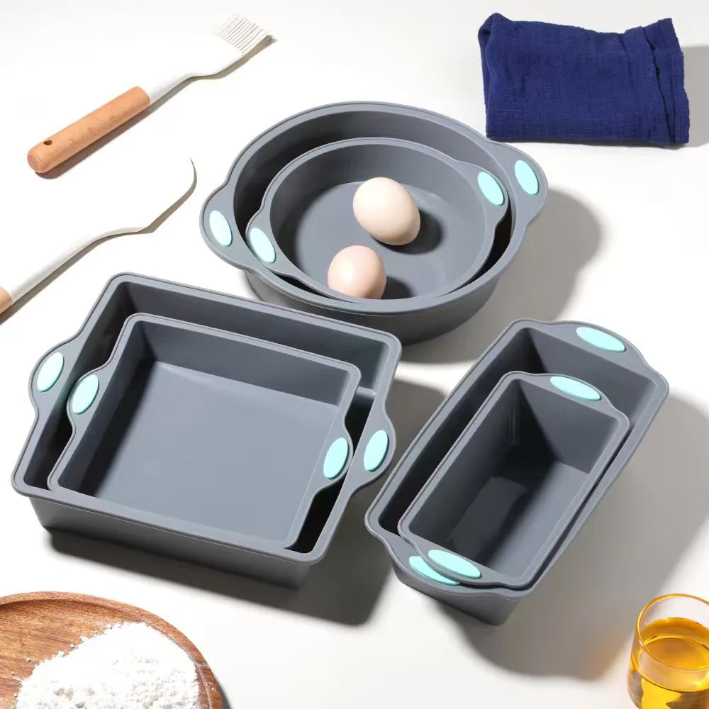 Kitchen And Baking Equipment - Grey Heat-resistant Silicone Cake Mold Pan