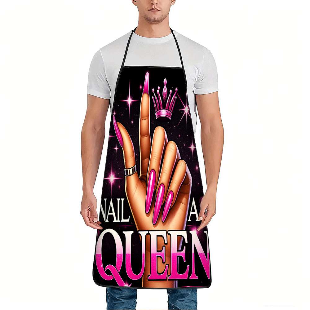 Kitchen Baking Gift Ideas - 1 Trendy Nail Art-Themed Apron, Featuring