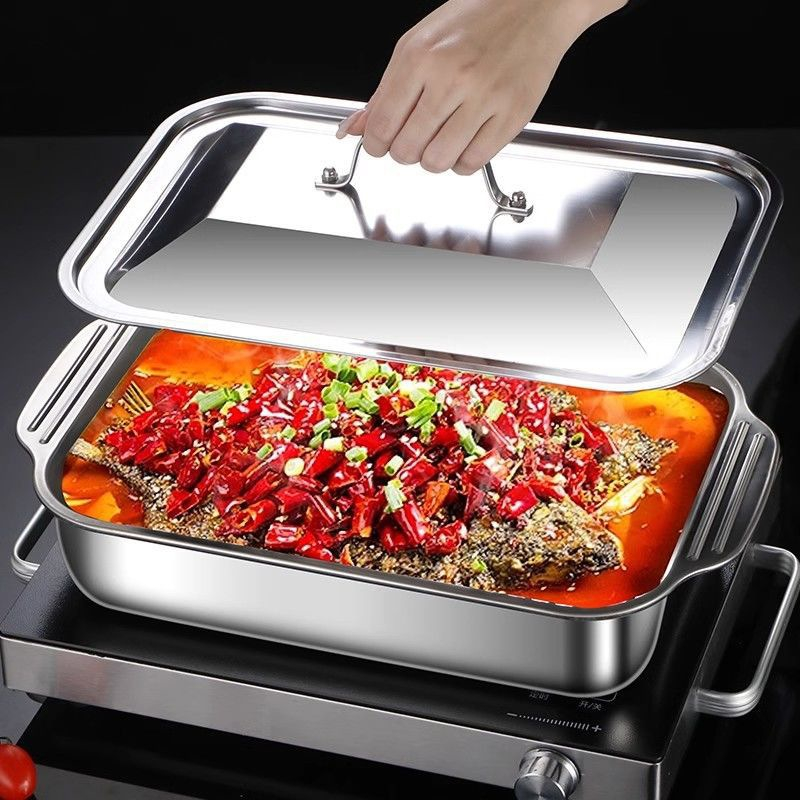 Kitchen And Baking Equipment - Stainless Steel Deep Baking Pan with