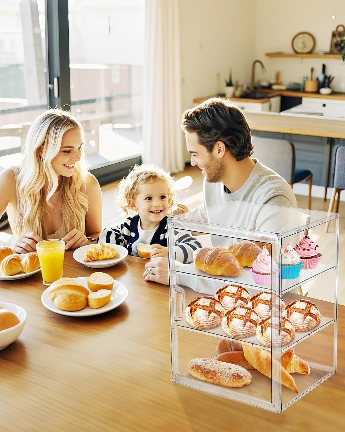 Pastry Display Case,Bread Box  - đánh giá và giá Kitchen Baking Storage Containers