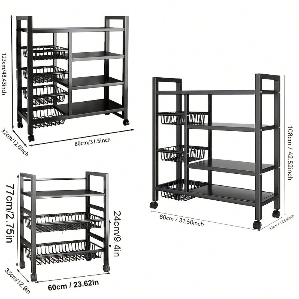 Movable Kitchen Storage Rack W - đánh giá và giá Kitchen Baking Island