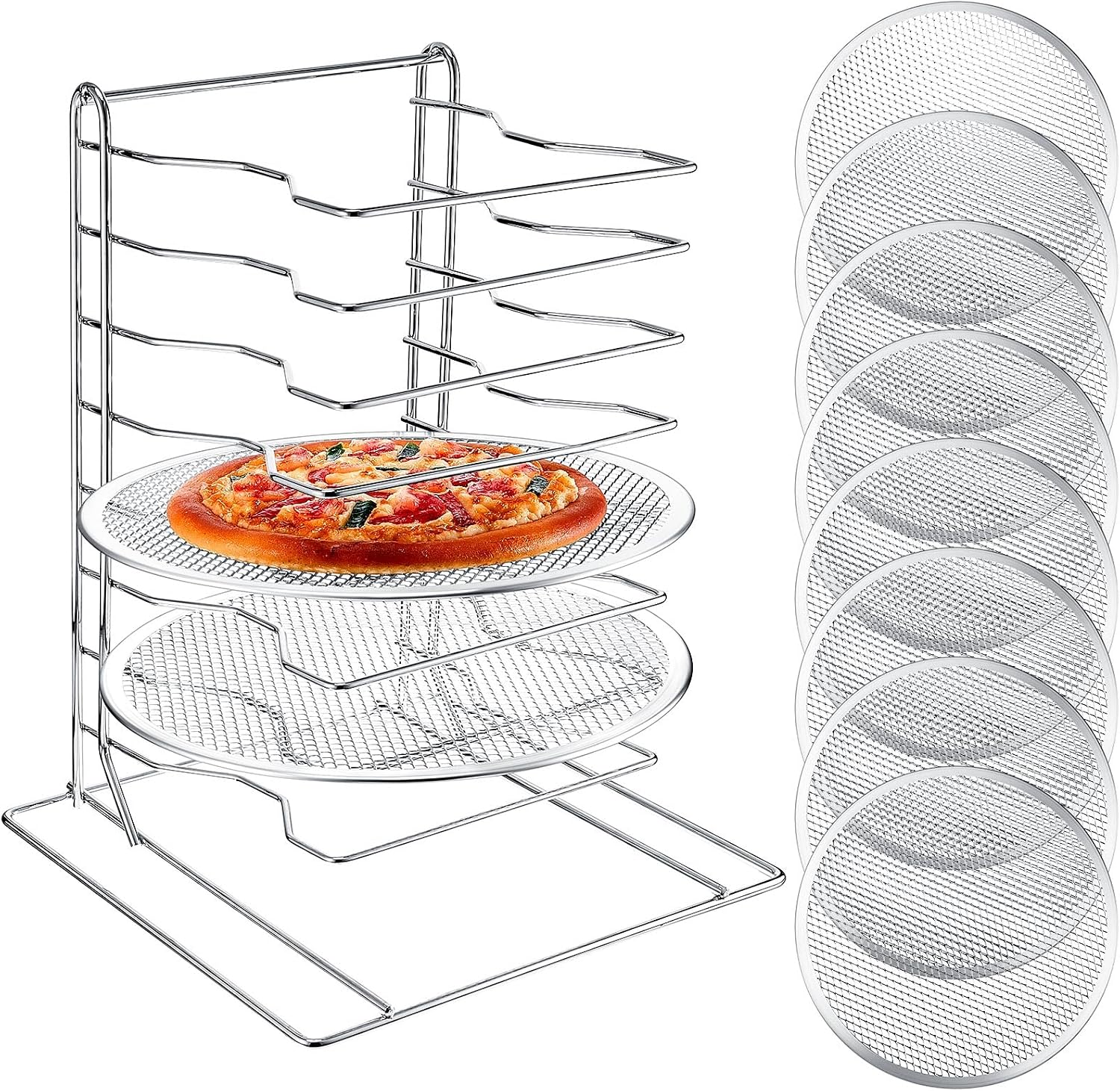 Pizza Rack 8 Tiered Stand With - đánh giá và giá Kitchen And Baking Equipment