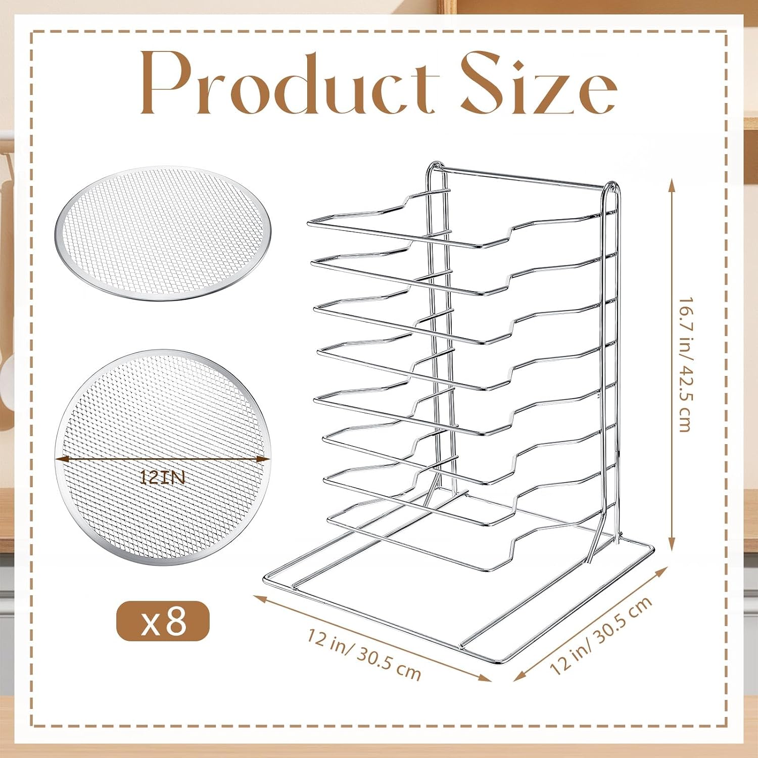 Pizza Rack 8 Tiered Stand With - đánh giá và giá Kitchen And Baking Equipment