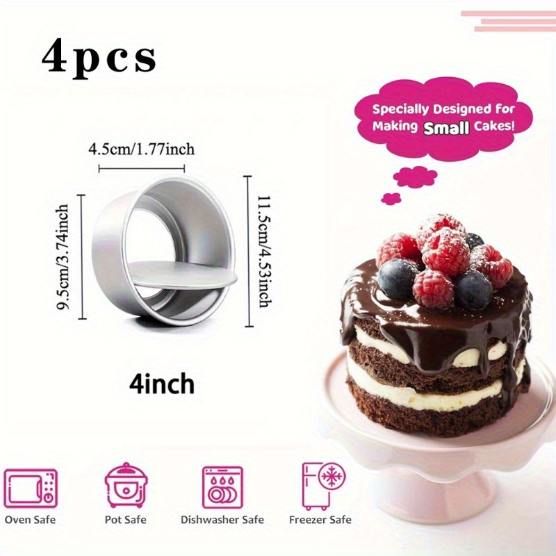 4pcs 4-Inch Round Food-Grade A - đánh giá và giá Kitchen And Baking Equipment