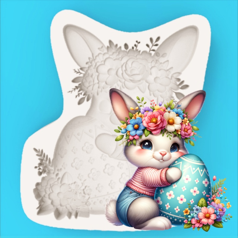 Easter Wreath Bunny Silicone B - đánh giá và giá Silicone Cake Mold