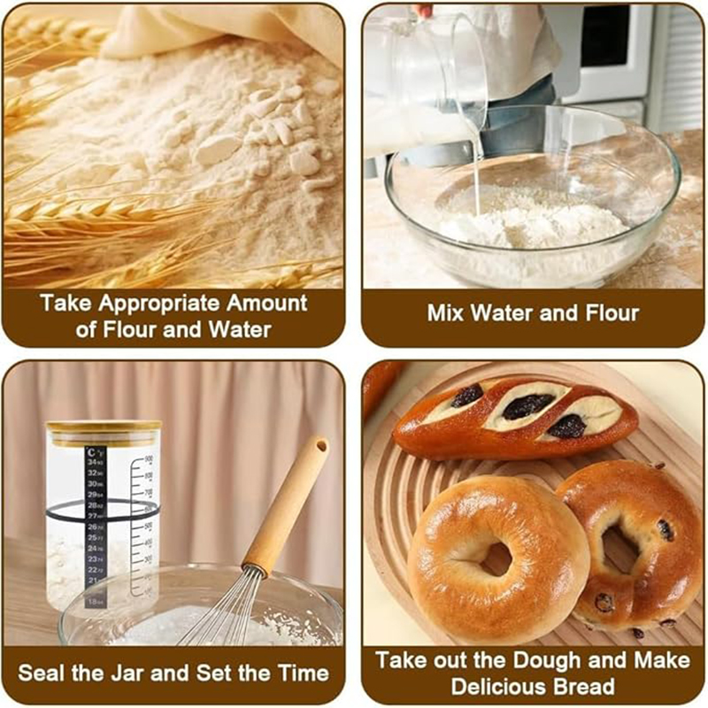 Sourdough Starter Jar Kit Sour - đánh giá và giá Kitchen Baking Storage Containers