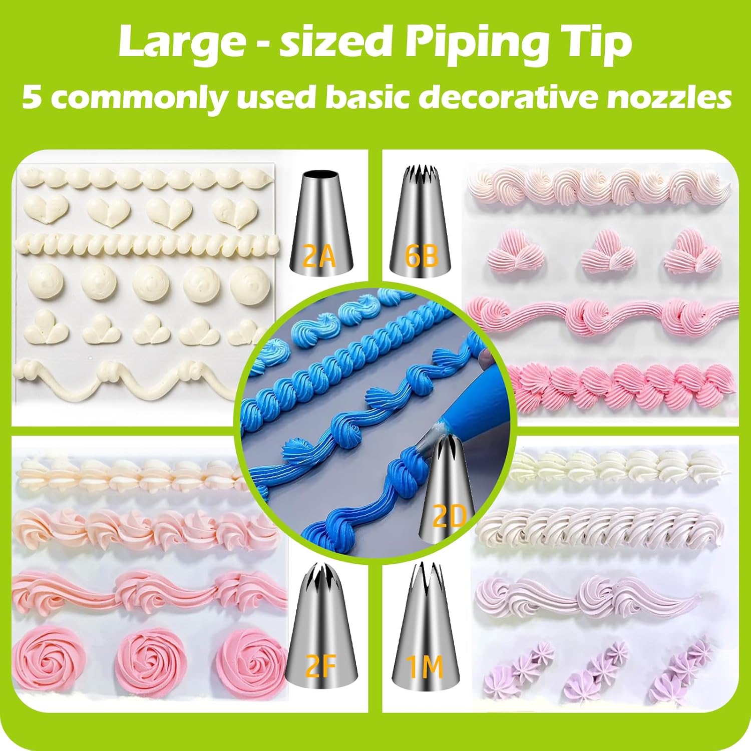 Large Piping Tips Set, Stainle - đánh giá và giá Kitchen And Baking Equipment