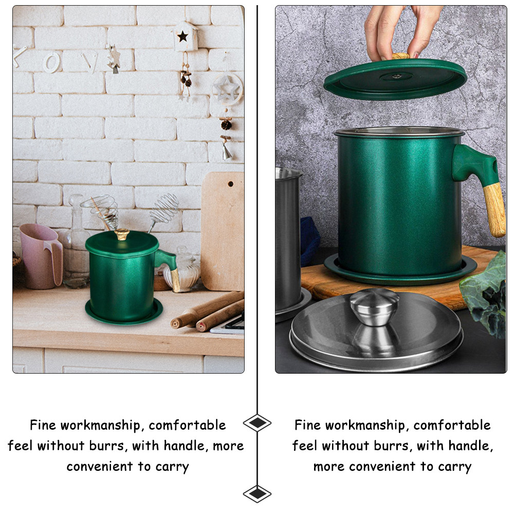 Stainless Steel Oil Filter Con - đánh giá và giá Kitchen Baking Storage Containers