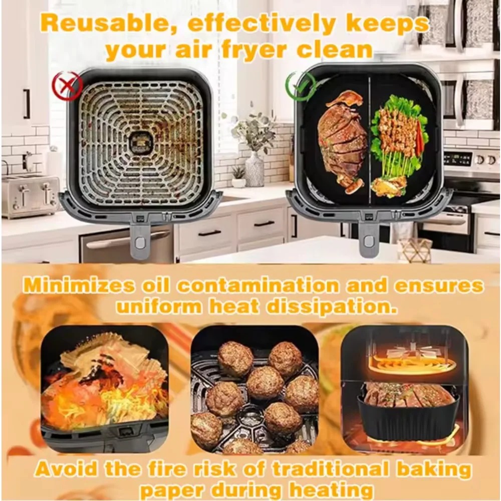 Silicone Air Fryer Mold Oil Fi - đánh giá và giá Kitchen And Baking Equipment