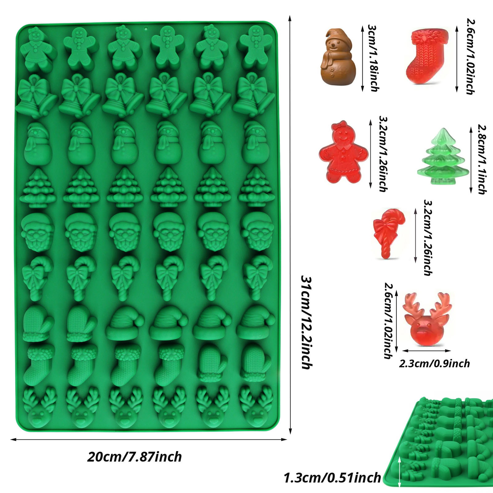Four Types of Christmas-Themed - đánh giá và giá Silicone Cake Mold