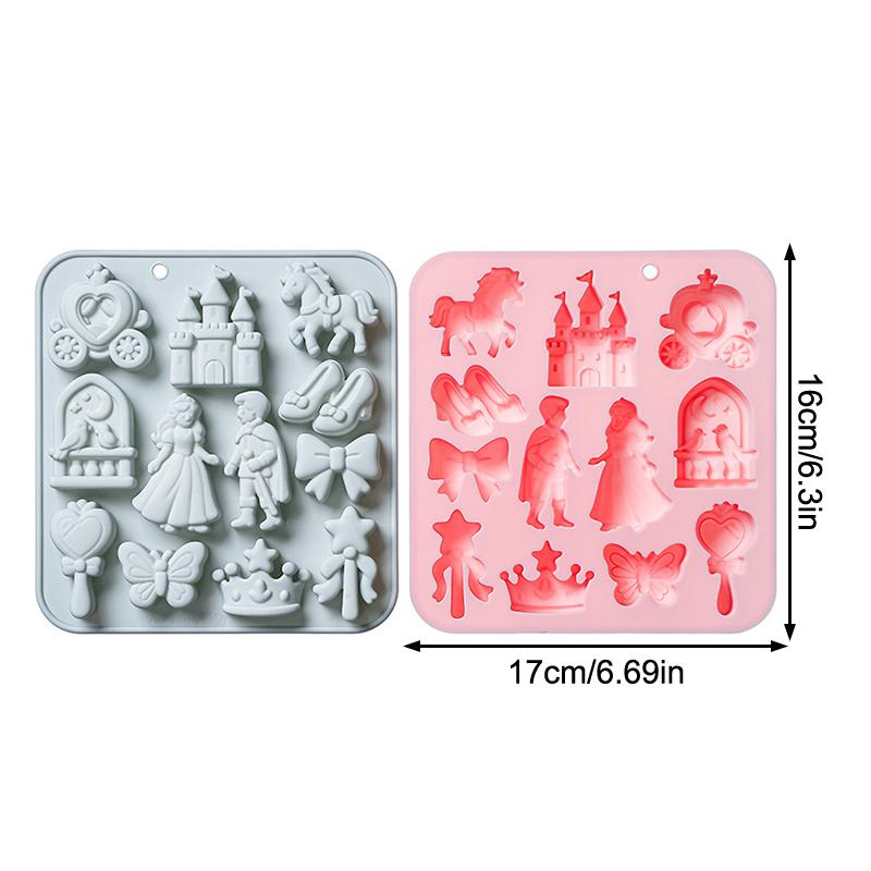 HOT!12 Cavity Prince, Princess - đánh giá và giá Silicone Cake Mold