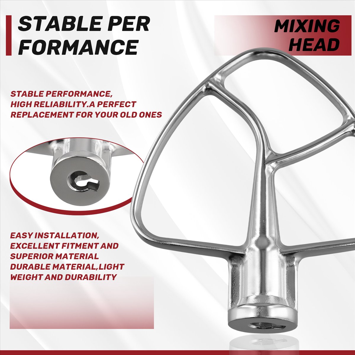 Hot A60T Stainless Steel Flat  - đánh giá và giá Kitchen Baking Aid