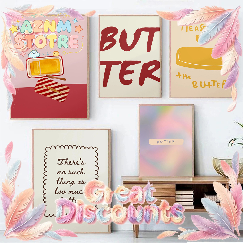 1pc Butter Poster Minimalist K - đánh giá và giá Kitchen Baking Area